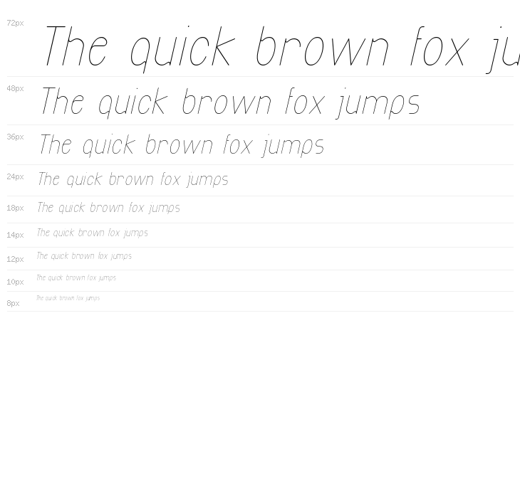 Exacta Light Italic Waterfall