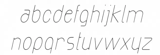 Exacta Light Italic Fuentes MINÚSCULAS