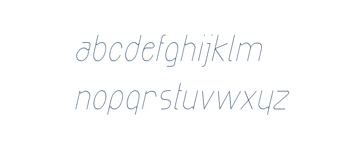 Exacta Light Italic Lowercase