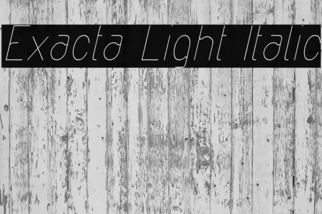Exacta Light Italic Font examples