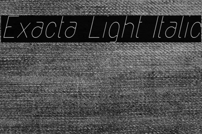 Exacta Light Italic Font examples