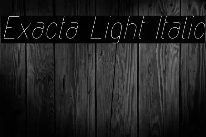 Exacta Light Italic Font examples