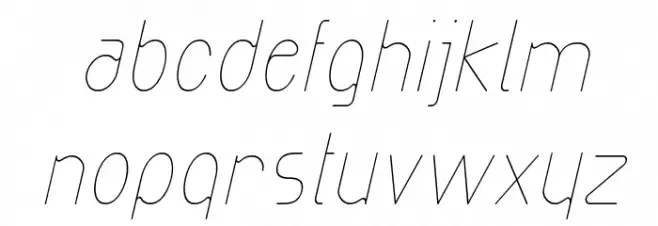 Exacta Light Italic フォント 小文字
