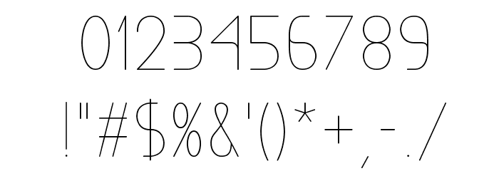 Exacta Light Font OTHER CHARS