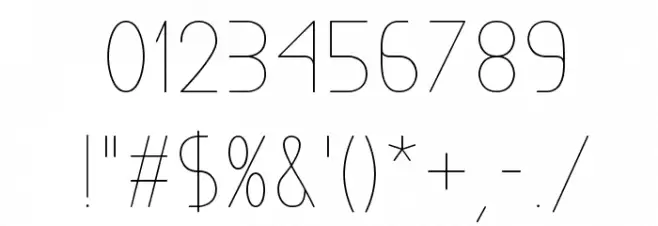 Exacta Light Font OTHER CHARS