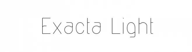 Exacta Light  免费字体下载