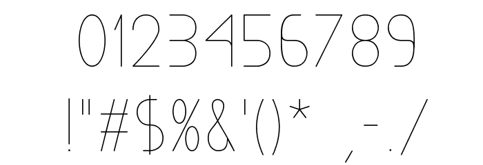 Exacta Light Font OTHER CHARS