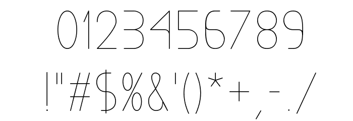 Exacta Light Font OTHER CHARS