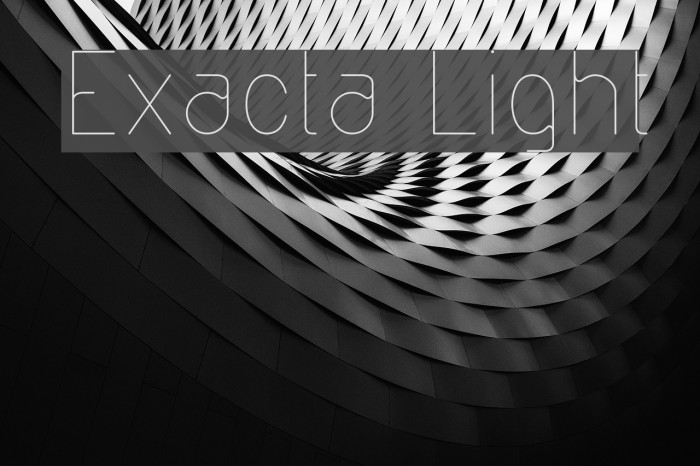 Exacta Light Font examples