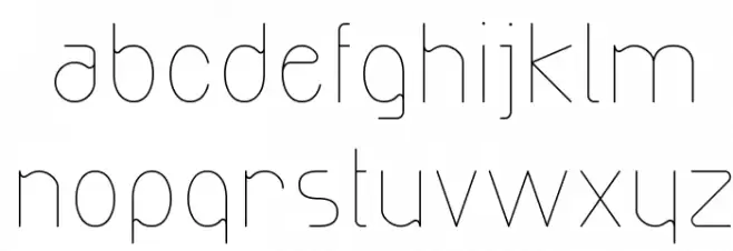 Exacta Light Font LOWERCASE