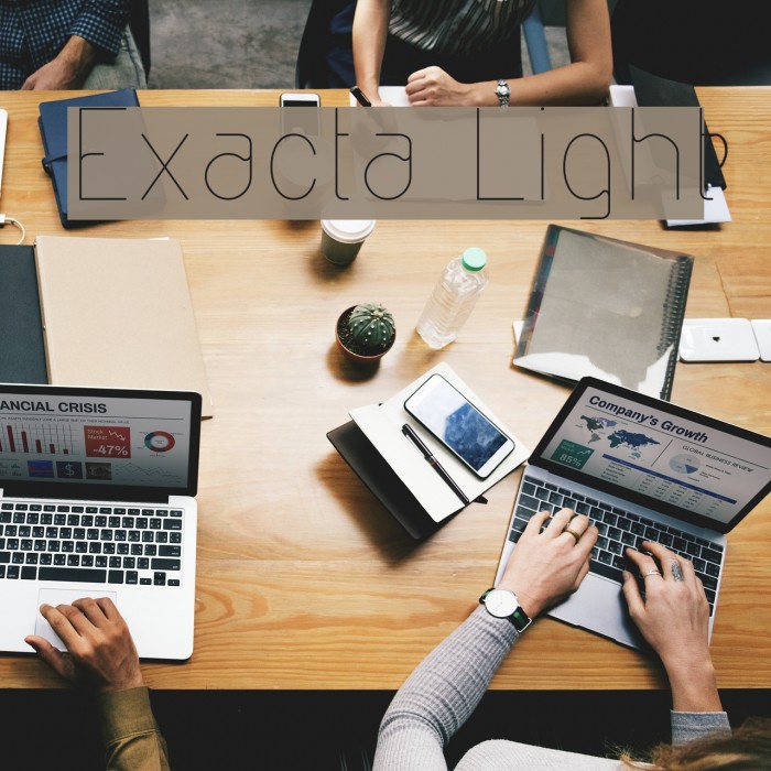 Exacta Light Font examples