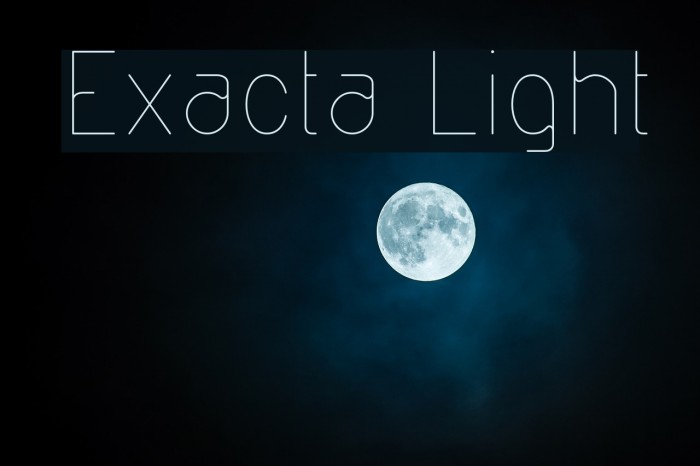Exacta Light Font examples