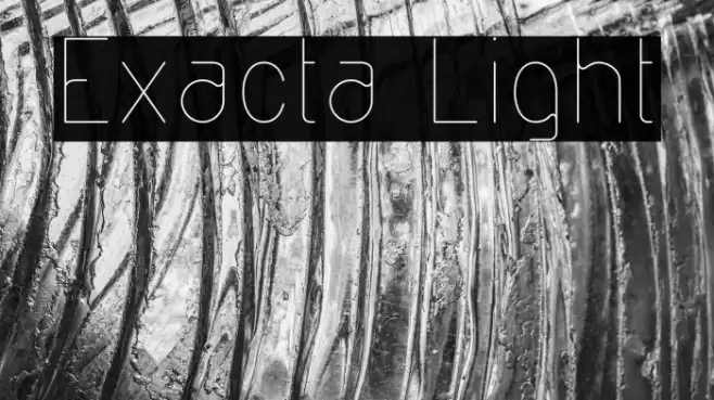 Exacta Light Font examples