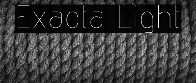 Exacta Light Font examples
