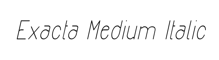Exacta Medium Italic  नि: शुल्क फ़ॉन्ट्स डाउनलोड
