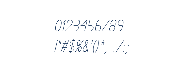 Exacta Medium Italic Other Characters