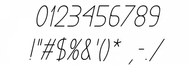 Exacta Medium Italic Font OTHER CHARS