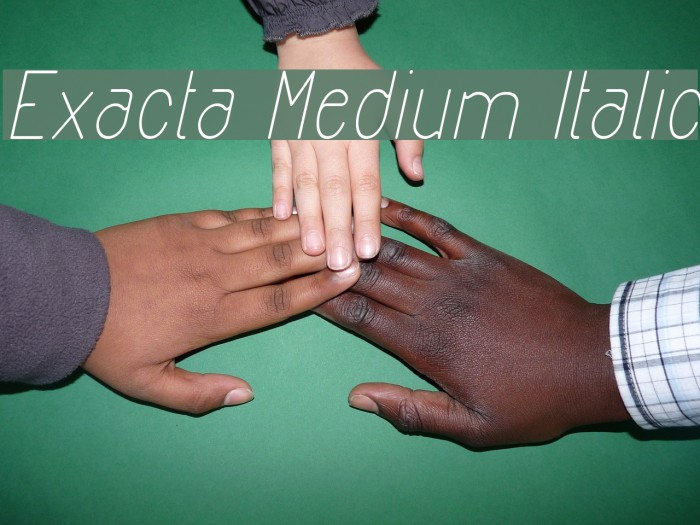 Exacta Medium Italic Font examples