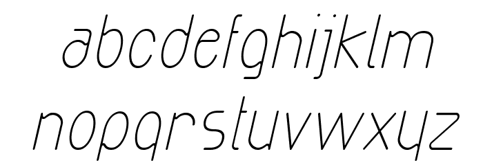 Exacta Medium Italic Font LOWERCASE