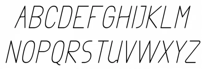 Exacta Medium Italic Polices MAJUSCULES