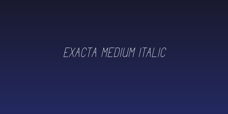 Exacta Medium Italic Social Header