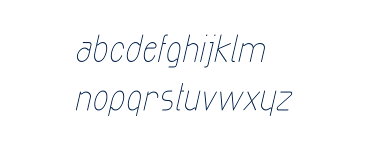 Exacta Medium Italic Lowercase