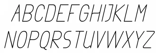 Exacta Medium Italic Font Litere mari