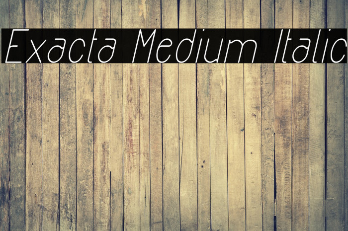 Exacta Medium Italic Font examples
