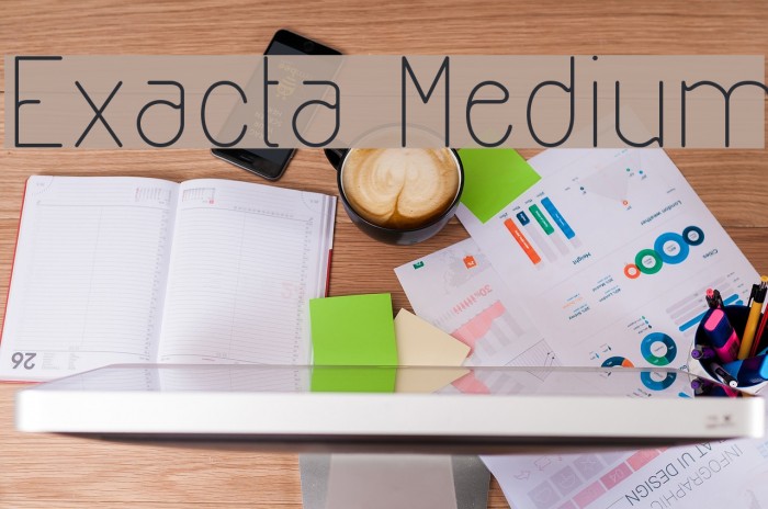 Exacta Medium Font examples