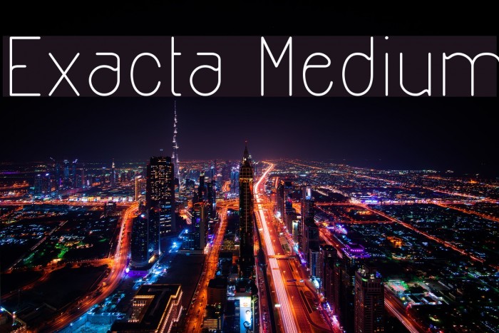 Exacta Medium Font examples