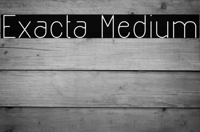 Exacta Medium Font examples