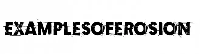 Examples of erosion  Frei Schriftart Herunterladen