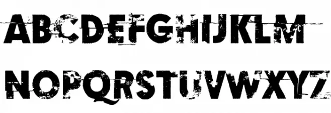 Examples of erosion Schriftart Groß