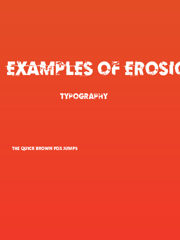 Examples of erosion Poster