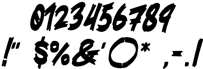 Exbrat Font OTHER CHARS