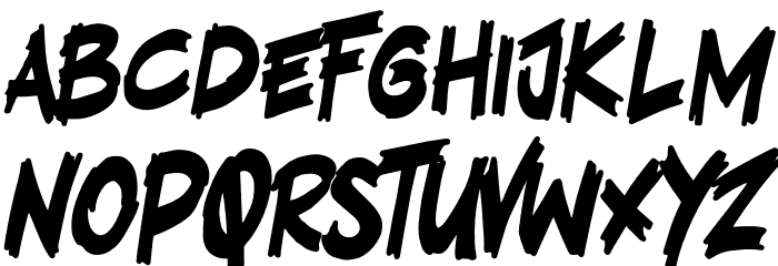 Exbrat Font LOWERCASE