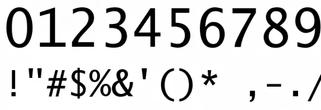 Excalibur Monospace Font OTHER CHARS