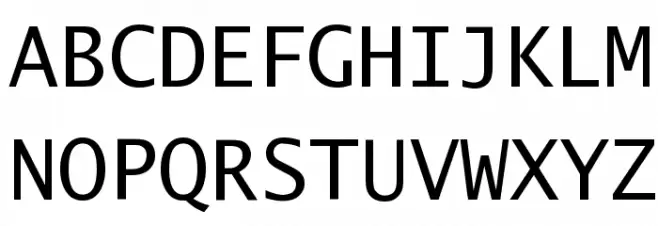 Excalibur Monospace Schriftart Groß