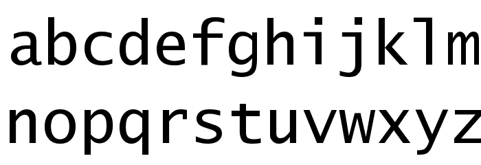 Excalibur Monospace Font LOWERCASE