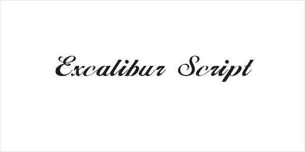 Excalibur Script Logo