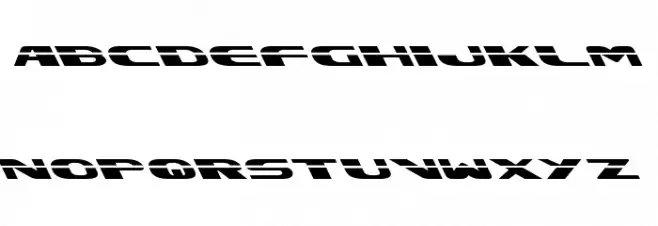 Excelerate Left Schriftart Kleinbuchstaben