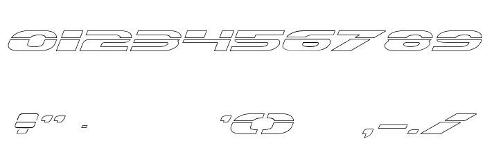 Excelerate Outline Font OTHER CHARS