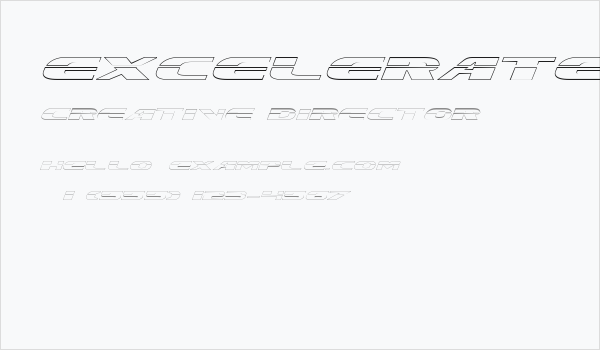 Excelerate Outline Business Card