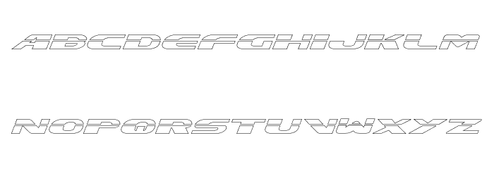 Excelerate Outline Font LOWERCASE