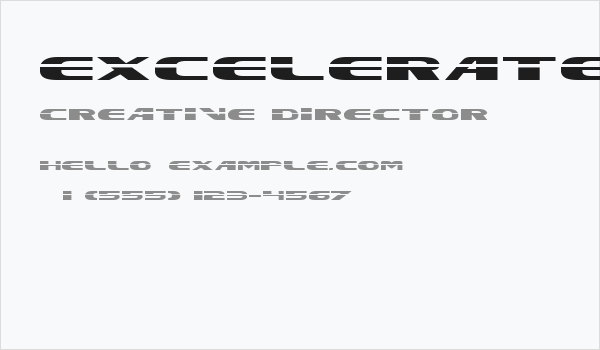 Excelerate Straight Business Card