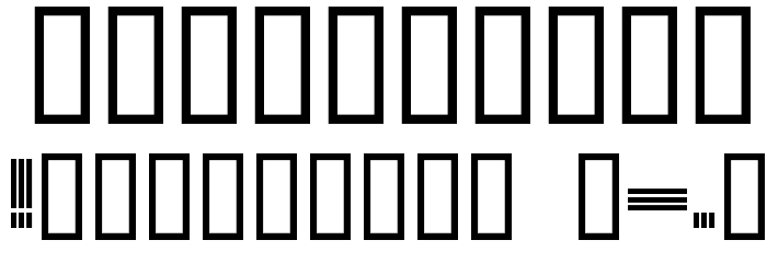 Excellence Extended Font OTHER CHARS