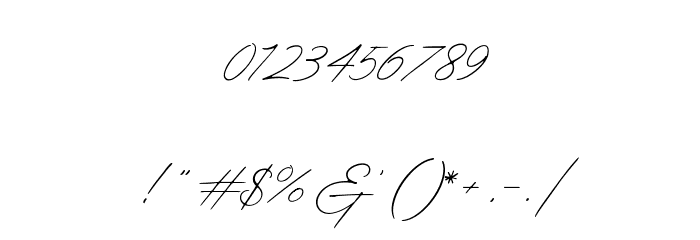 ExcellentSignatureDemo Font OTHER CHARS