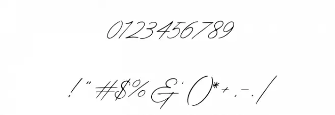 ExcellentSignatureDemo Font OTHER CHARS