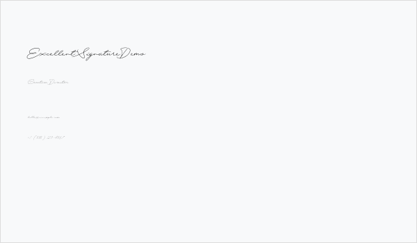 ExcellentSignatureDemo Business Card