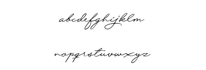 ExcellentSignatureDemo Font LOWERCASE